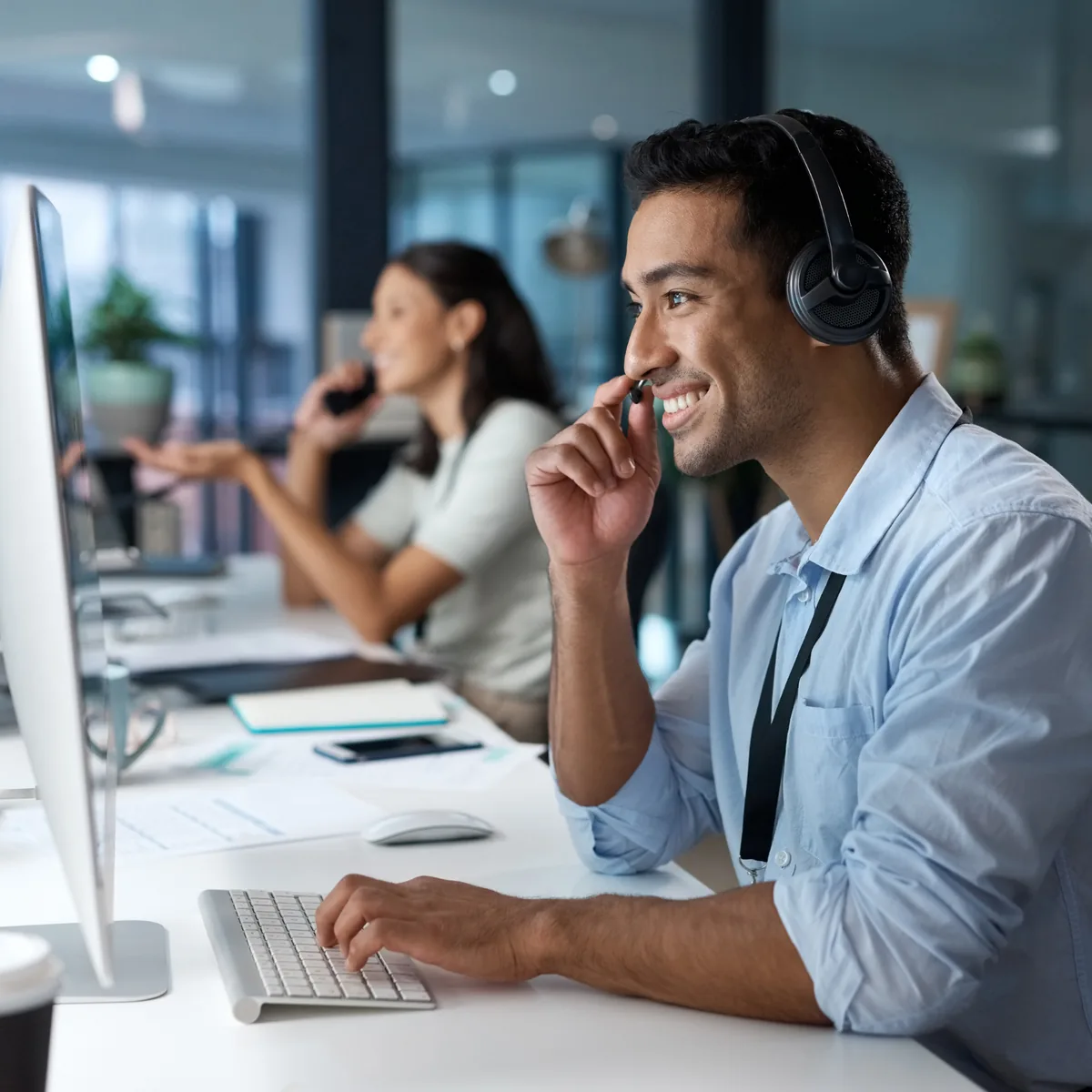 A growing sales and support team on Contact