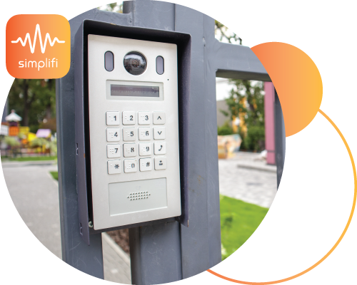 POTS line entrance gate keypad