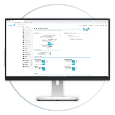 Simplifi Core Administrative Portal Screen