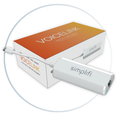 Simplifi Voicelink Smart Dongle and Packaging
