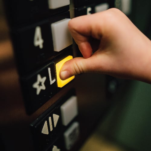 Facility management elevator buttons